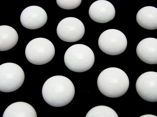 Weißer Onyx AAA Rund Cabochon 12x12mm 3 Stück