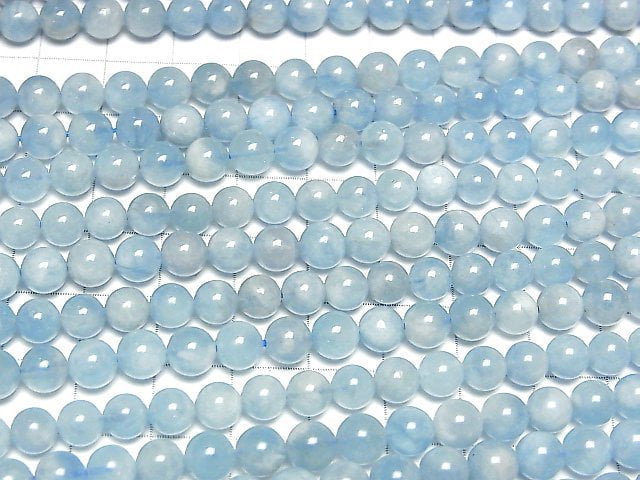 Aquamarin AA+ Rund 6mm halbe oder 1 Strang Perlen (ca. 15 Zoll / 38cm)