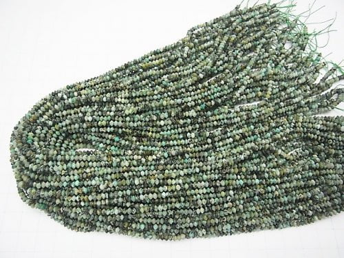 1strand $7.79! African Turquoise Faceted Button Rondelle 3x3x1.5mm 1strand beads (aprx.15inch/38cm)