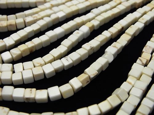 1strand $4.79! Magnesite Cube 4x4x4mm 1strand beads (aprx.15inch/37cm)