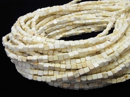 1strand $4.79! Magnesite Cube 4x4x4mm 1strand beads (aprx.15inch/37cm)