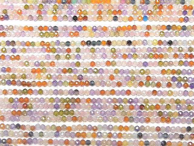 Hohe Qualität! 1 Strang 3,79 $! Multicolor, Zirkonia AAA Facettierte Runde 2mm 1 Strang Perlen (ca. 15 Zoll / 36 cm)