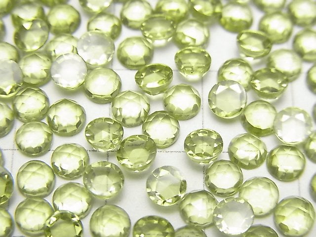 Hohe Qualität Peridot AAA Runde Rosenschliff 4x4mm 10 Stück