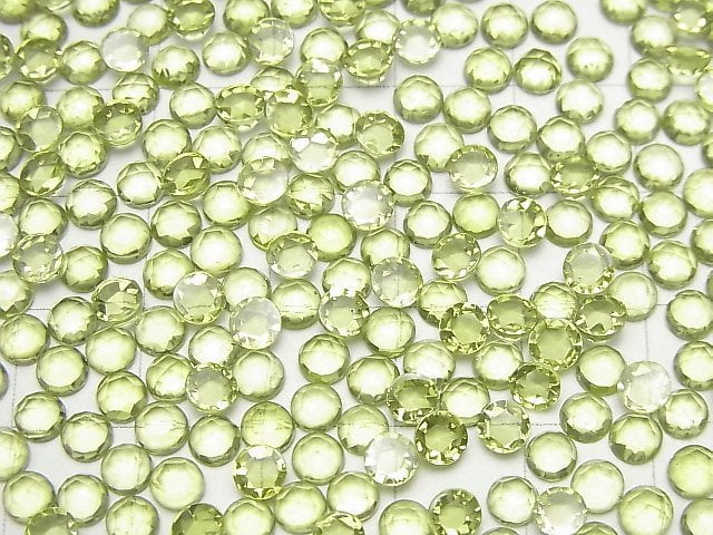 Hohe Qualität Peridot AAA Runde Rosenschliff 4x4mm 10 Stück