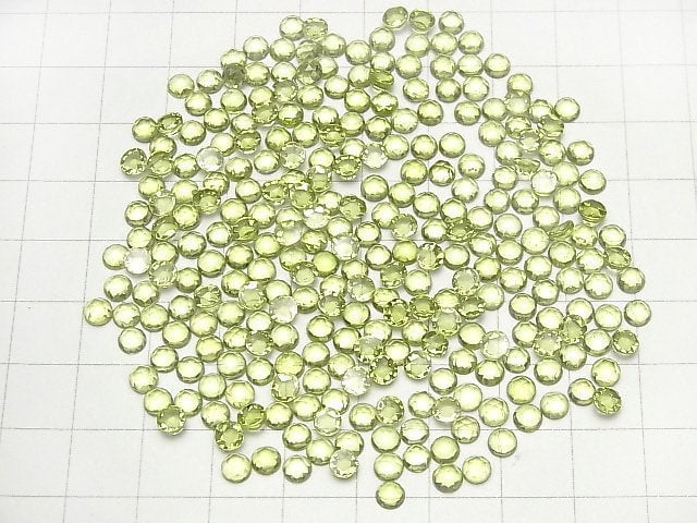 Hohe Qualität Peridot AAA Runde Rosenschliff 4x4mm 10 Stück