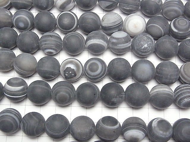 Frost Tibet Achat Runde 16mm halb oder 1 Strang Perlen (ca. 14 Zoll / 35 cm)