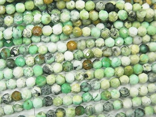 High Quality! 1strand $7.79! Variscite AA++ Faceted Round 3mm 1strand beads (aprx.15inch/38cm)