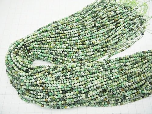 High Quality! 1strand $7.79! Variscite AA++ Faceted Round 3mm 1strand beads (aprx.15inch/38cm)