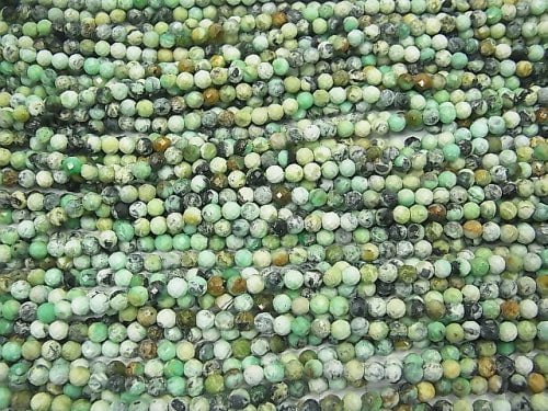 High Quality! 1strand $9.79! Variscite AA++ Faceted Round 4mm 1strand beads (aprx.15inch/38cm)