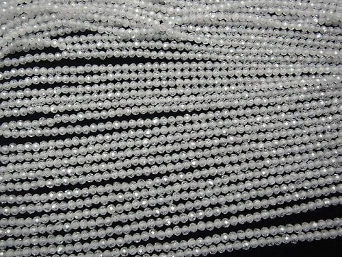 High Quality! 1strand $5.79! White Color Cubic Zirconia AAA Semi Faceted Round 3mm 1strand beads (aprx.15inch / 37cm)