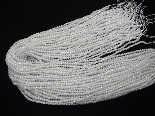 High Quality! 1strand $5.79! White Color Cubic Zirconia AAA Semi Faceted Round 3mm 1strand beads (aprx.15inch / 37cm)