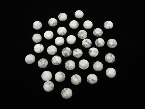 Howlite Magnesite Round Cabochon 8x8mm 5pcs