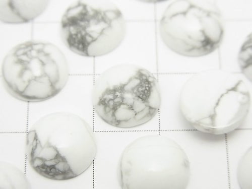 Howlite Magnesite Round Cabochon 10x10mm 5pcs