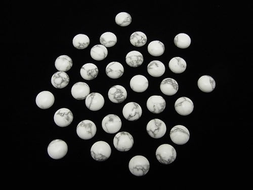 Howlite Magnesite Round Cabochon 10x10mm 5pcs