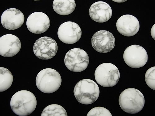 Howlite Magnesite Round Cabochon 12x12mm 4pcs