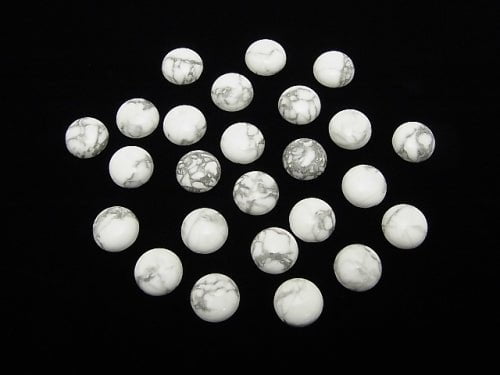 Howlite Magnesite Round Cabochon 12x12mm 4pcs