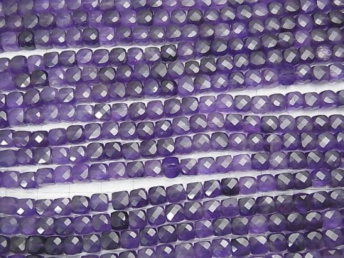 High Quality! 1strand $16.99! Amethyst AA+ Cube Shape 5x5x5mm 1strand beads (aprx.15inch/37cm)