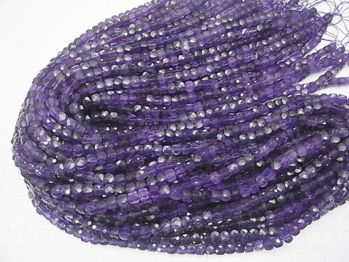 High Quality! 1strand $16.99! Amethyst AA+ Cube Shape 5x5x5mm 1strand beads (aprx.15inch/37cm)