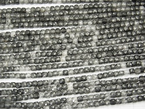 High quality! 1strand $16.99! Tourmaline Quartz AA ++ Cube Shape 4x4x4mm 1strand (aprx.15inch / 37cm)