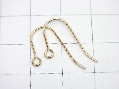 14KGF Earwire 20x12mm Gauge 0.5mm 2 pairs (4 pieces)