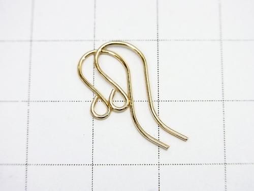 14KGF Earwire 19x7mm Gauge 0.5mm 2pairs