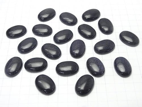 Blue Golden Sand Stone Oval Cabochon 25x18mm 2pcs $4.79!