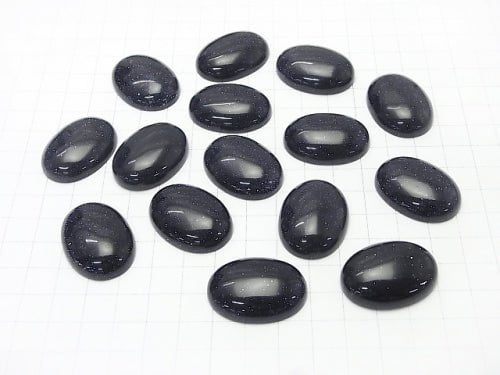 Blue Golden Sand Stone Oval Cabochon 30x22mm 1pc $3.79!