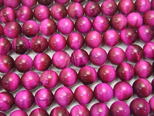 Pink Color Tiger Eye AA + Round 16mm half or 1strand (aprx.15inch / 36cm)