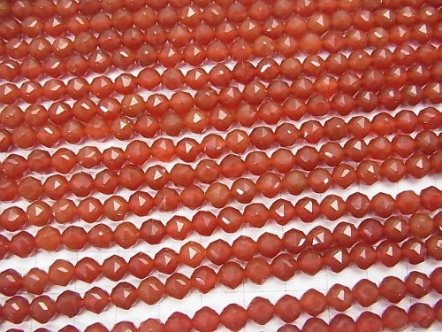 Hohe Qualität! Rote Achat AAA Stern Facettiert Rund 6mm 1Strang Perlen (ca. 15 Zoll / 37 cm)