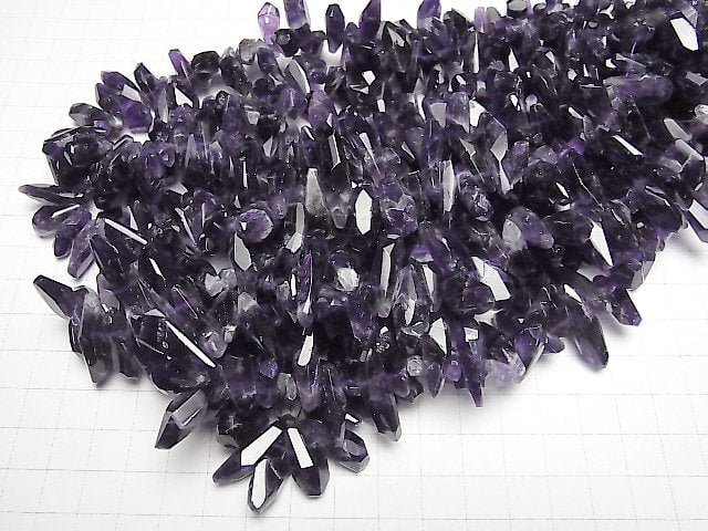 Amethyst AA++ Facettiert Nugget Oben Durchbohrt halb oder 1Strang Perlen (ca. 15 Zoll / 36 cm)