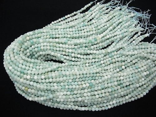 High Quality! 1strand $6.79! Amazonite AA++ Faceted Round 4mm 1strand beads (aprx.15inch/38cm)