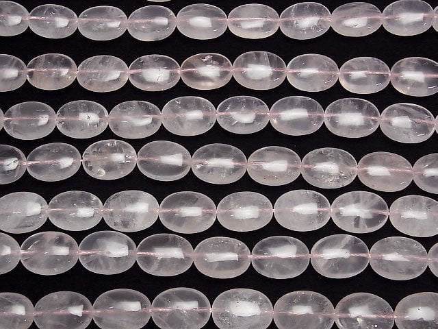 Madagaskar Rosenquarz AA++ Oval 20x15mm halb oder 1strang Perlen (ca. 13 Zoll / 32 cm)