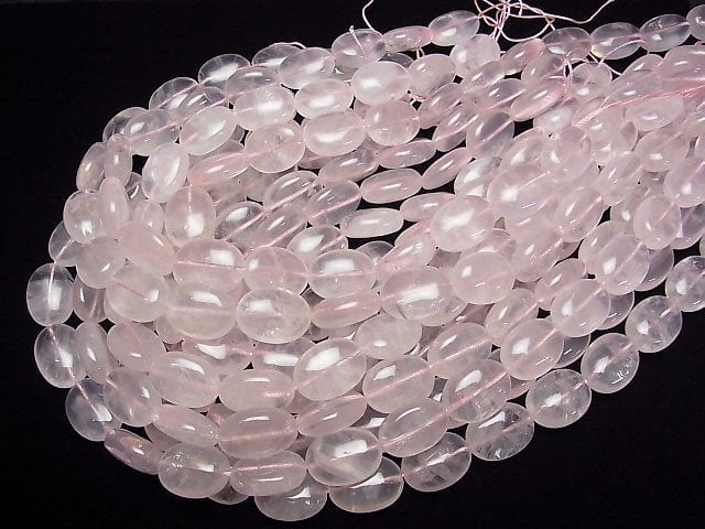 Madagaskar Rosenquarz AA++ Oval 20x15mm halb oder 1strang Perlen (ca. 13 Zoll / 32 cm)