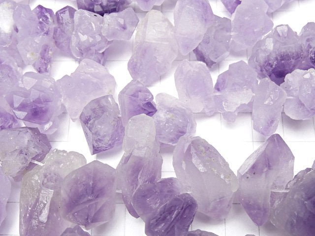 Amethyst Punkt Rohstein Nugget Oberseite durchbohrt 1strang Perlen (ca. 14 Zoll / 35 cm)