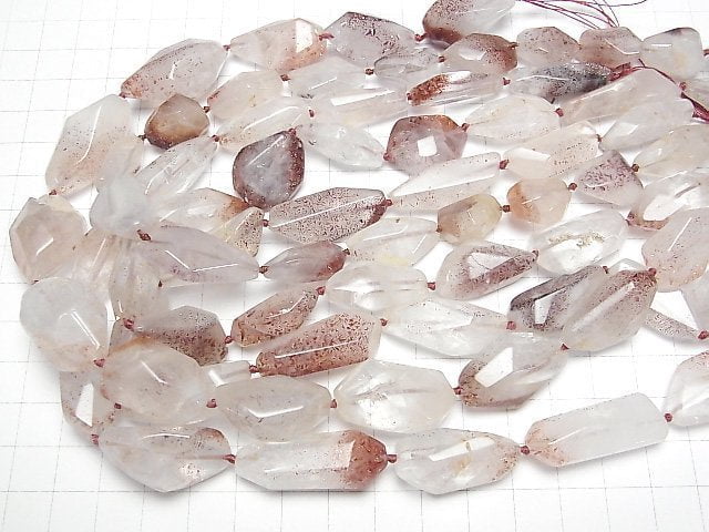 Lepidokrokit in Quarz AA+ Facettierter Nugget 1strang Perlen (ca. 15 Zoll / 38 cm)