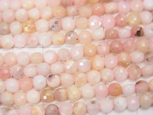 Hochwertig! Rosa Opal AA+ facettierte Münze 4x4x3mm 1Strang Perlen (ca. 15 Zoll / 38 cm)