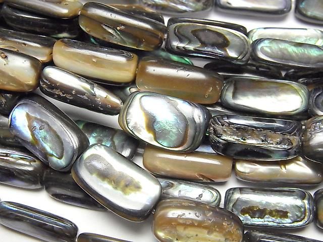 Abalone Muschel Dreieck Rohr - Nugget halb oder 1Strang Perle (ca. 15 Zoll / 36 cm)