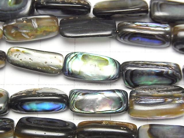 Abalone Muschel Dreieck Rohr - Nugget halb oder 1Strang Perle (ca. 15 Zoll / 36 cm)