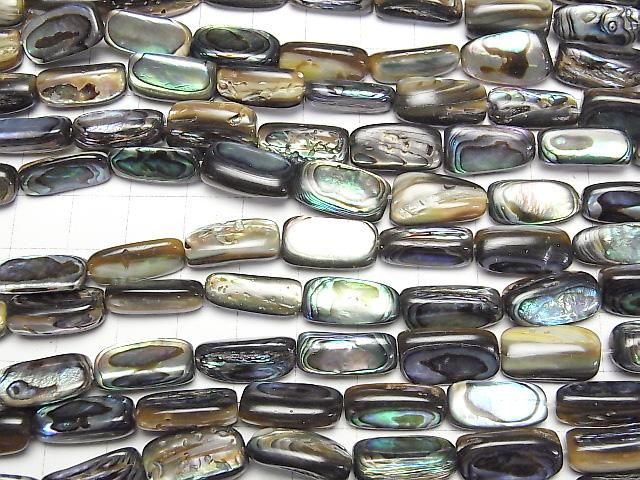 Abalone Muschel Dreieck Rohr - Nugget halb oder 1Strang Perle (ca. 15 Zoll / 36 cm)