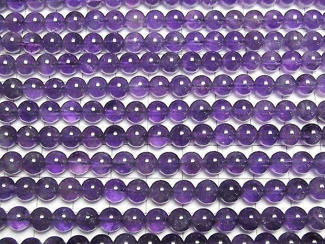 Amethyst AA+ Rund 6mm 1Strang Perlen (ca. 15 Zoll / 36 cm)