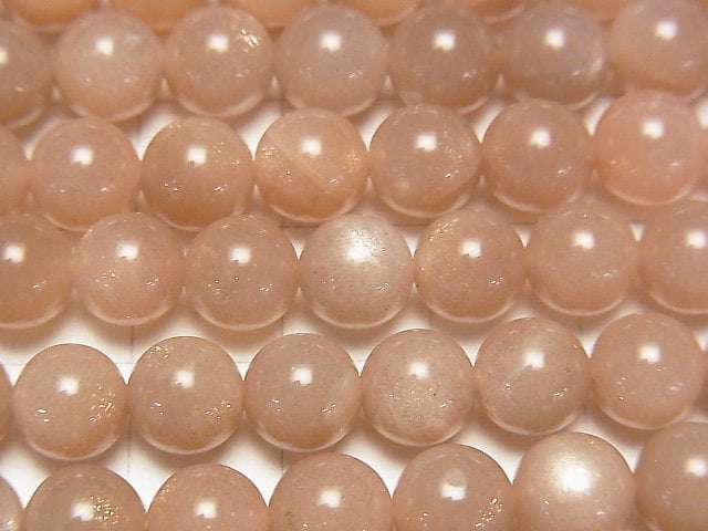Orangenmondstein AA++ rund 8mm halb oder 1strang Perlen (ca. 15 Zoll / 37 cm)