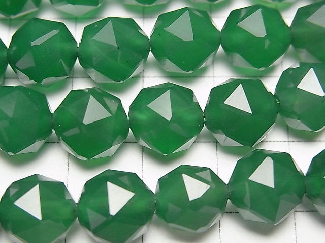 Hochwertig! 1strang 11,79 $! Grüner Onyx AAA Star facettierte runde 10mm 1strang Perlen (ca. 15 Zoll / 37 cm)