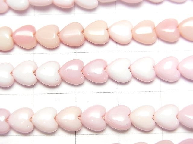 海螺女王貝AAA垂直孔心形6x6x3mm 1/4或1串珠子(約15英寸/38厘米)