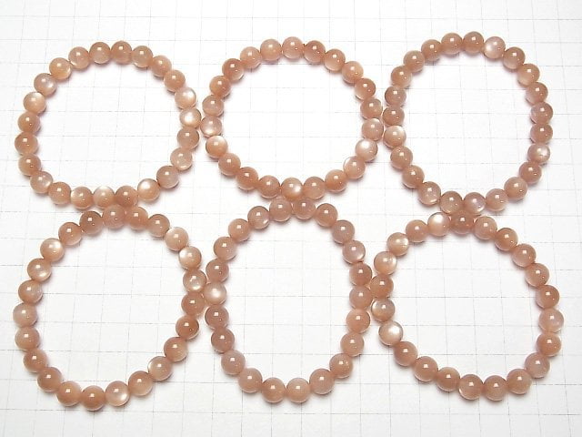 Orangenmondstein AAA Rund 8mm Armband