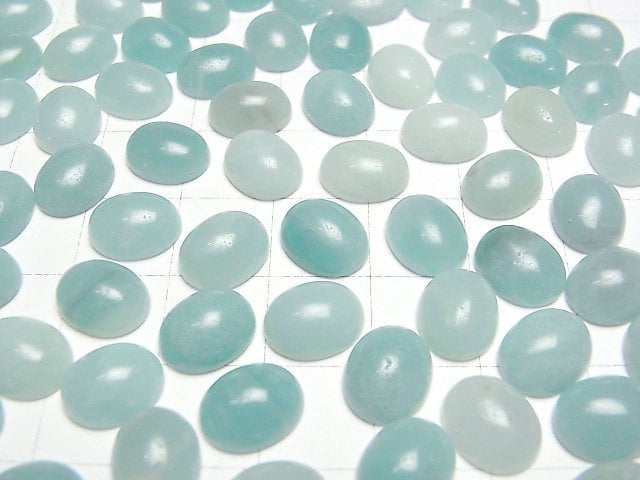 Amazonite AA++ Oval Cabochon 10x8mm 5pcs