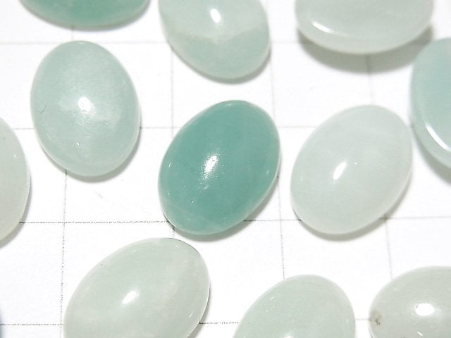 Amazonite AA++ Oval Cabochon 14x10mm 4pcs