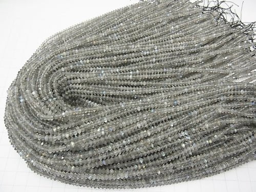 Hochwertig! 1strang 6,79 $! Labradorit AA Facettierte Knopf Rondelle 4x4x2mm weniger 1strang Perlen (ca. 15 Zoll / 38 cm)
