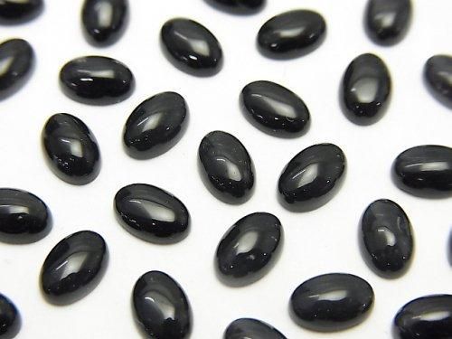 Onyx AAA Oval Cabochon 6x4mm 10pcs