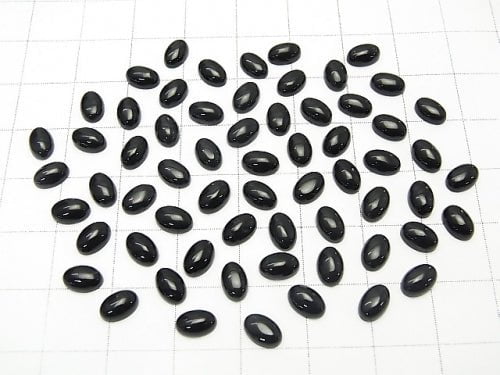 Onyx AAA Oval Cabochon 6x4mm 10pcs