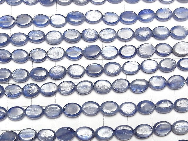 Kyanit AA+ Oval 8x6x3mm halbe oder 1Strang Perlen (ca. 15 Zoll/37 cm)
